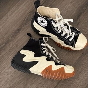 Converse Run Star motion HI Black and Cream Athletic Shoes